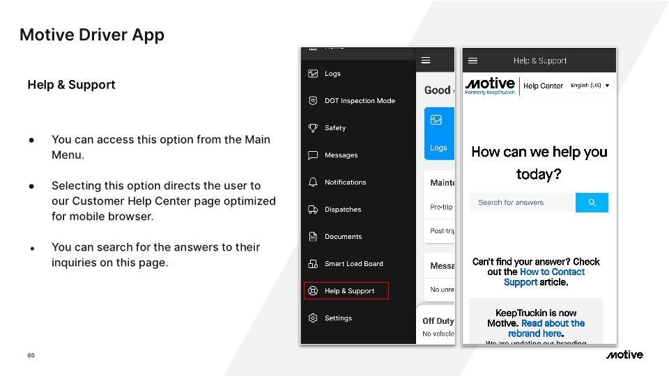 Motive Driver App - Cx Onboarding