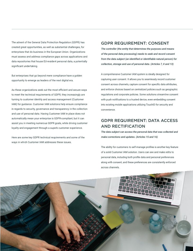 Going Beyond GDPR Compliance With Customer IAM