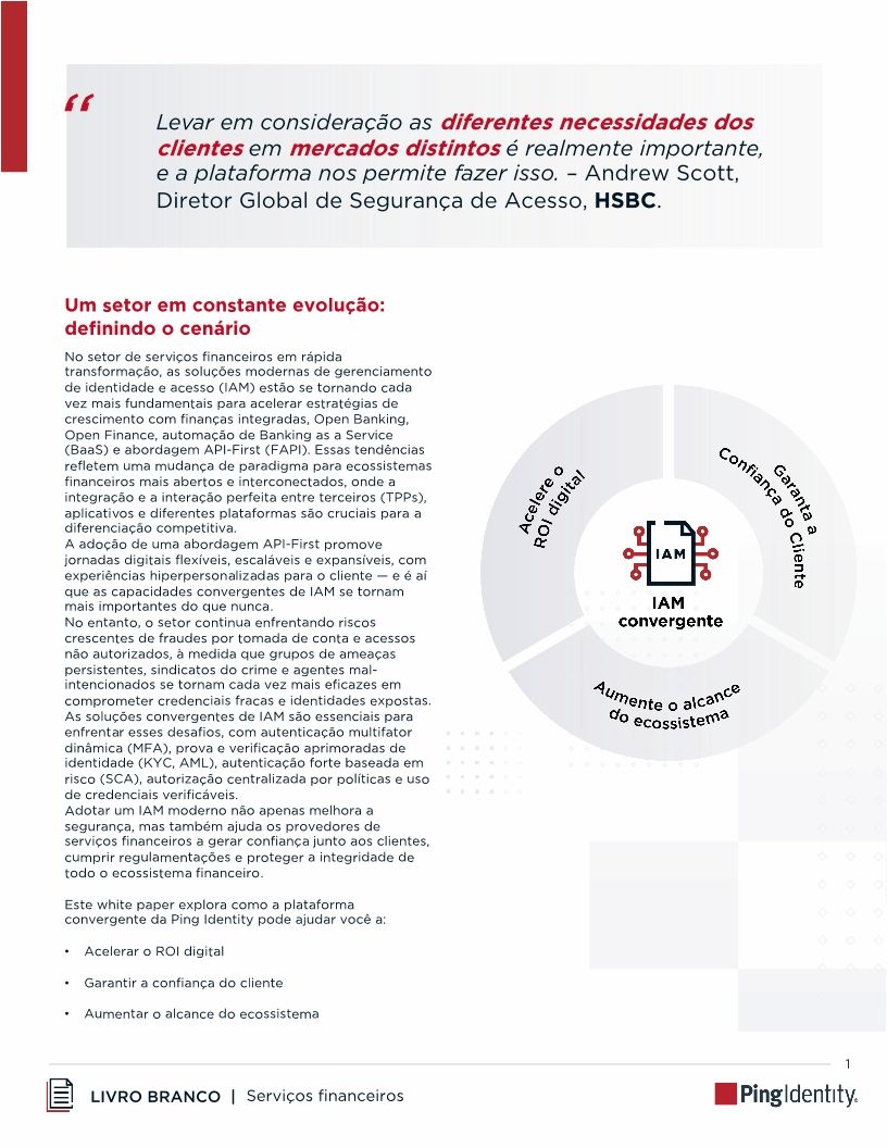 Desbloqueie o poder da identidade digital contínua, segura e escalável nos serviços financeiros