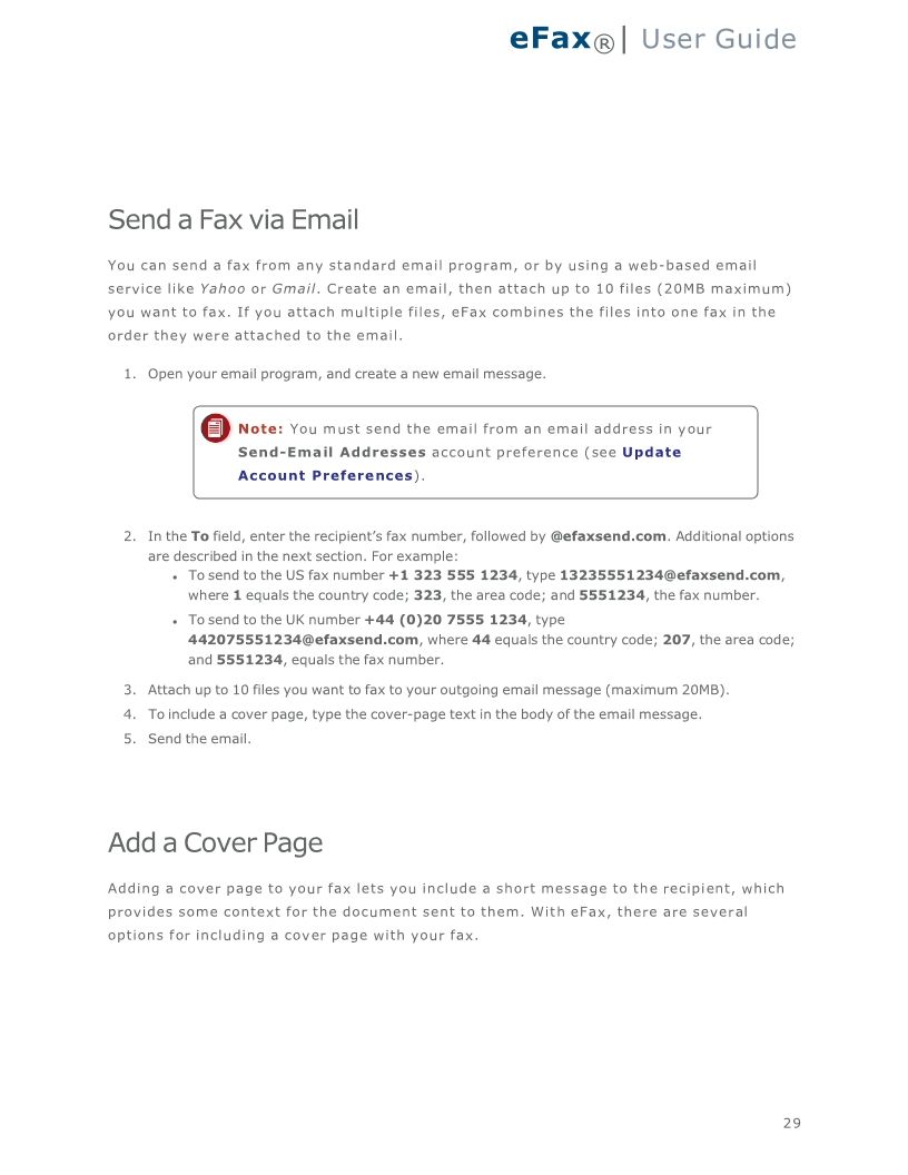 eFax® User Guide