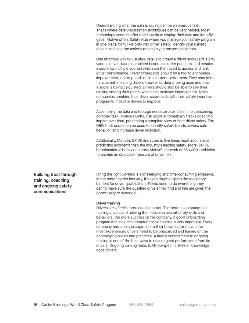 Building a World Class Safety Program A Guide for Fleet Managers