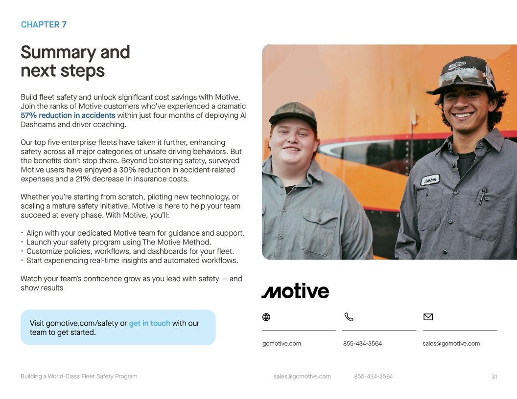 Ultimate guide to building a world-class fleet safety program