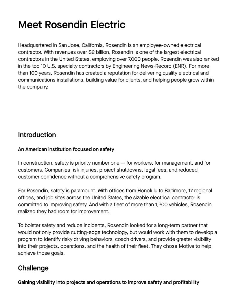 Rosendin Electric x Motive