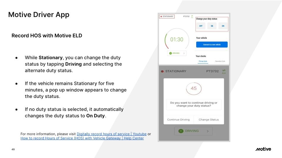 Motive Driver App - Cx Onboarding