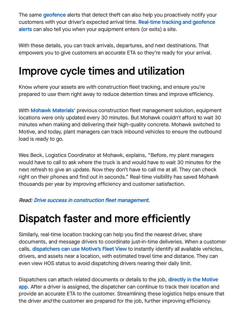 Construction Fleet Tracking Blog
