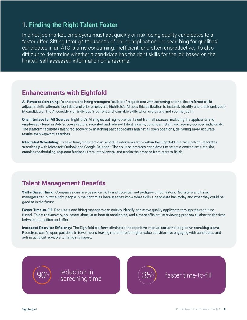 Power Talent Transformation with SAP and Eightfold