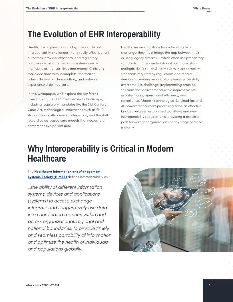 The Evolution of EHR Interoperability