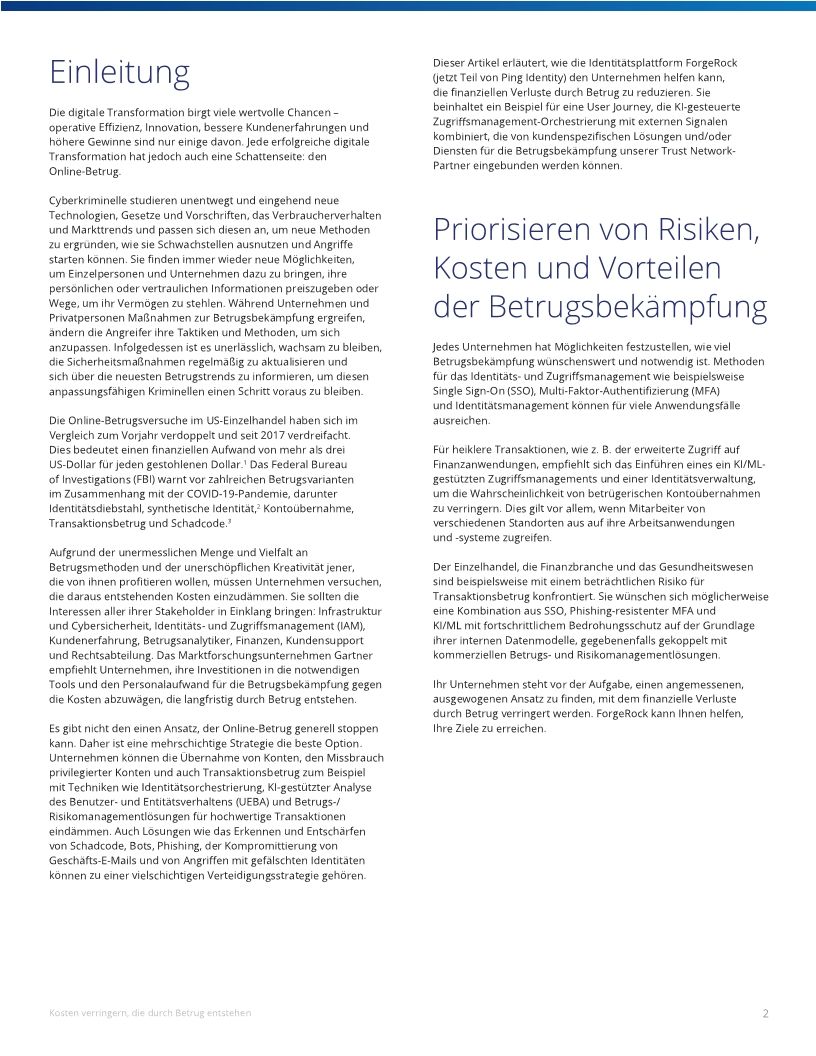 Kosten verringern, die durch Betrug entstehen