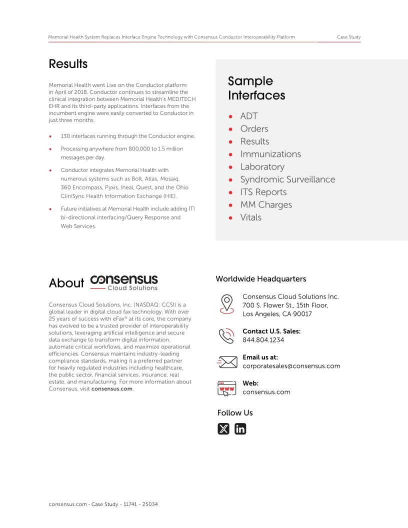 Customer Success Story: Memorial Health System