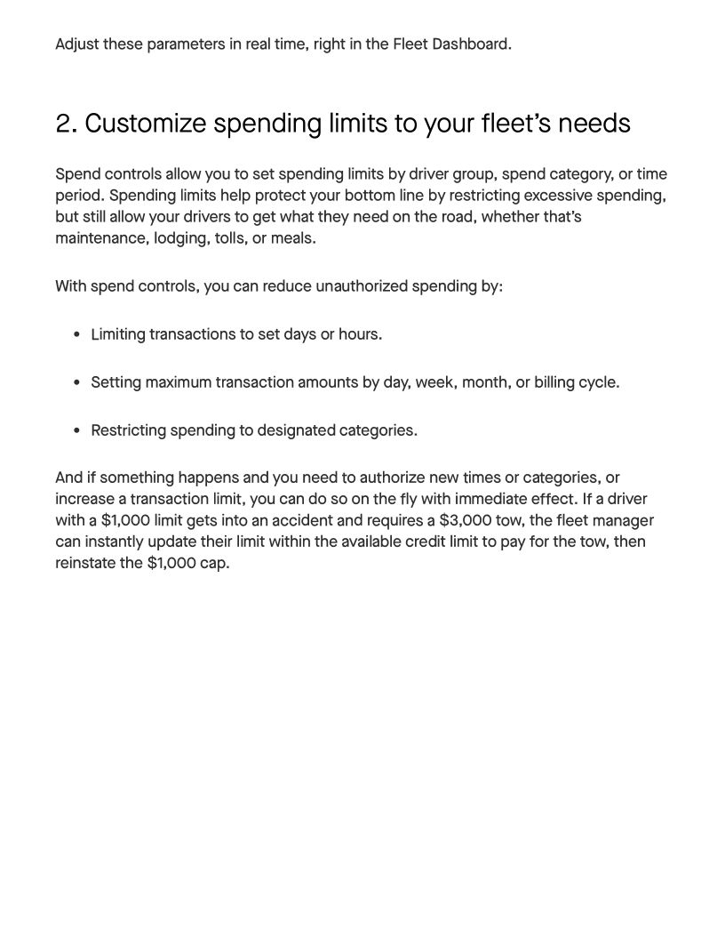 Spend Controls Reduces Fleet Card Misuse