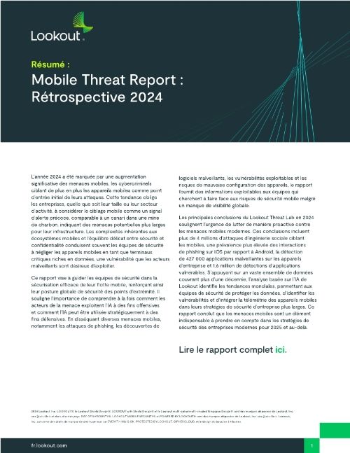 Mobile Threat Report : Rétrospective 2024