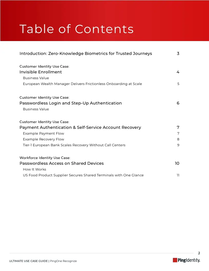 The Ultimate Use Case Guide for PingOne Recognize