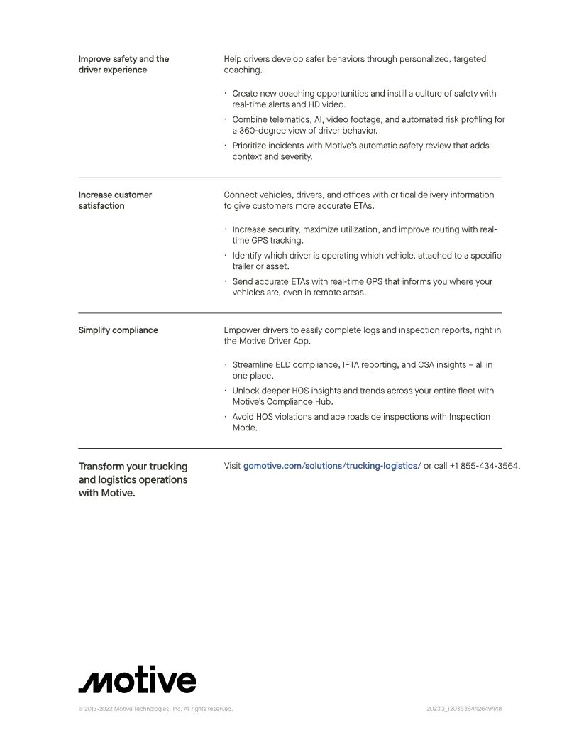 Trucking and Logistics Solutions Overview