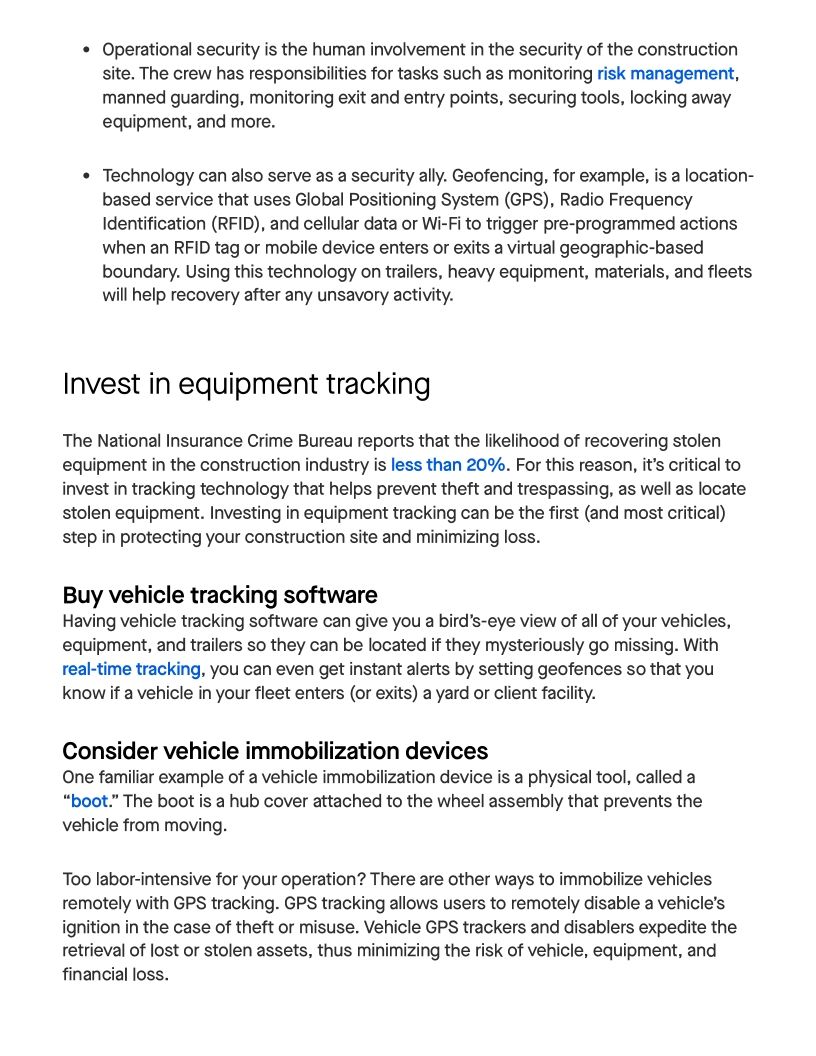 Construction Site Security Tips for Fleet Managers