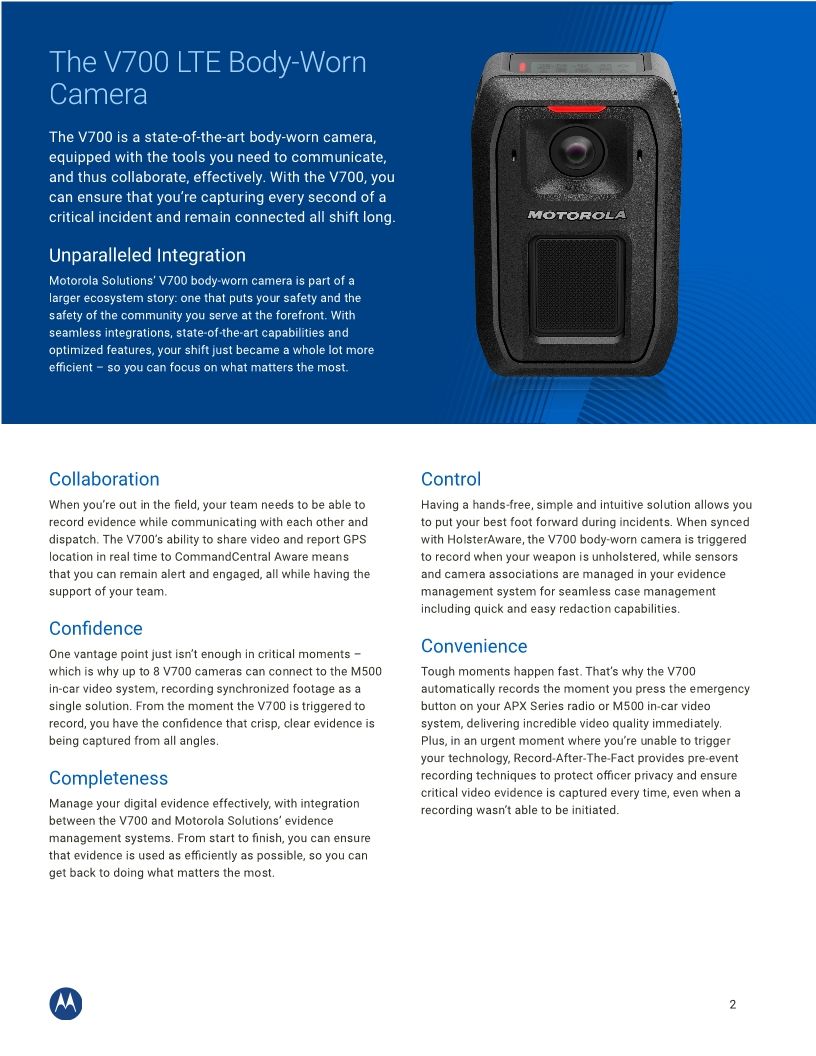 Body-Worn Camera Brochure