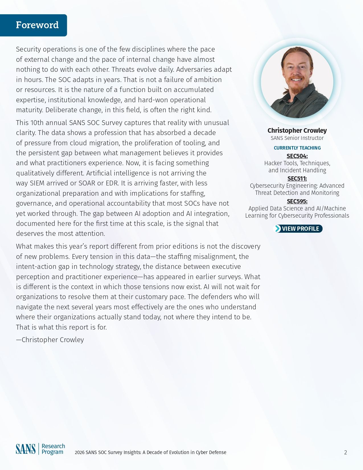 2026 SANS SOC Survey Insights: A Decade of Evolution in Cyber Defense