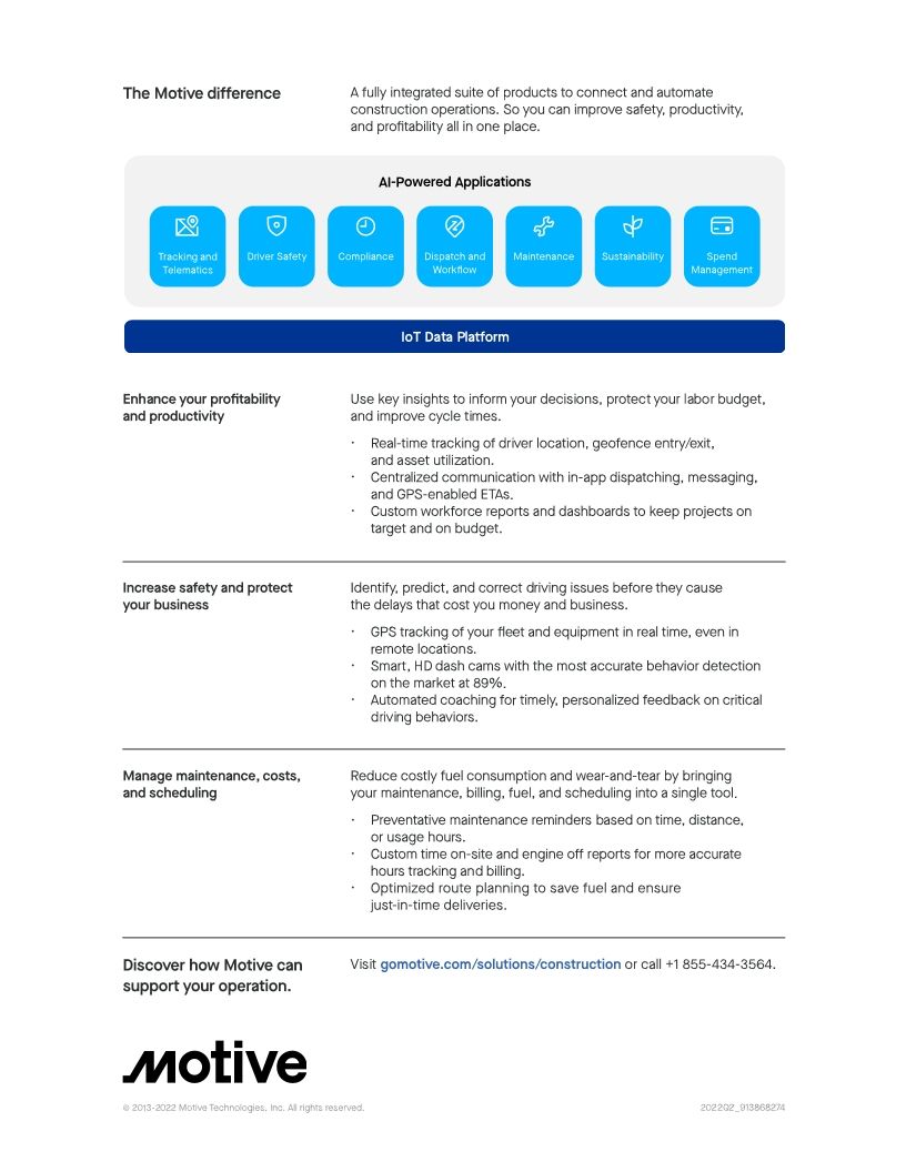 Construction Solutions Overview