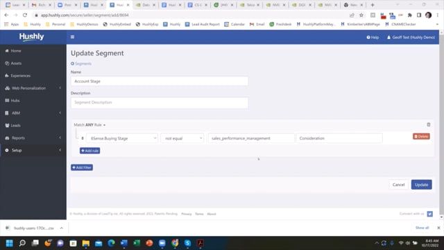 Segments - Import 6sense Data