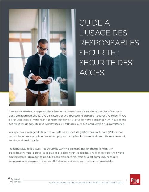Guide du responsable de la sécurité sur la sécurité d'accès
