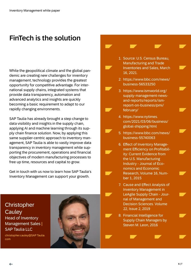 Profitability through Inventory Management: A new approach