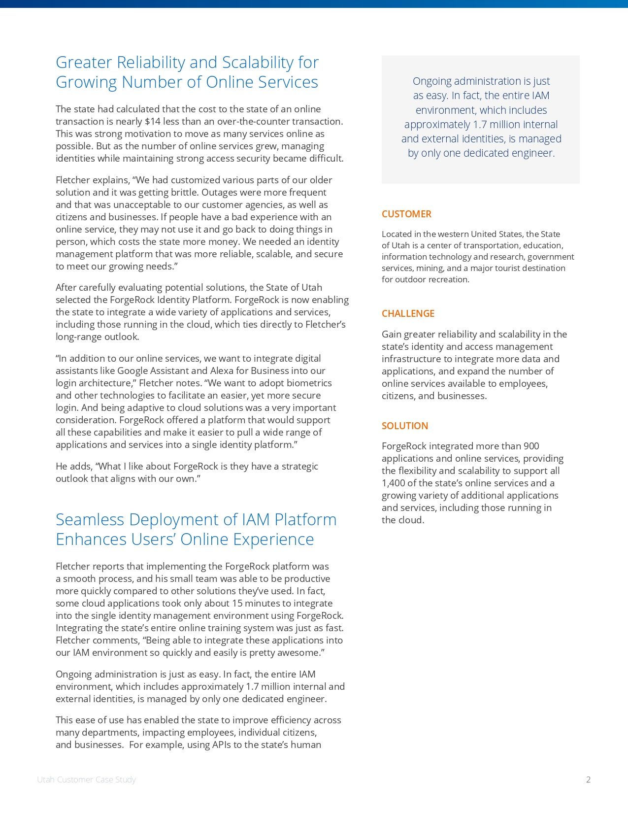 State of Utah Customer Success Story