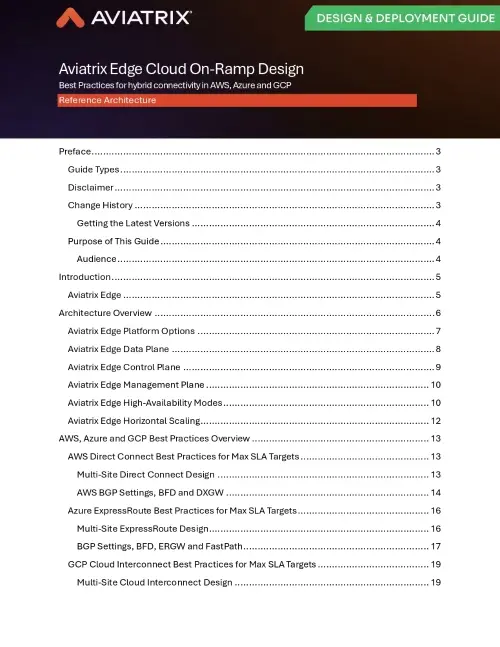 Aviatrix Edge Cloud On-Ramp Design