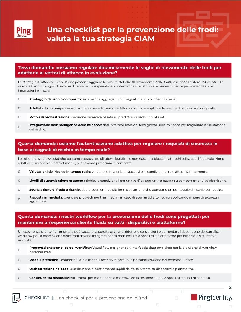 Una checklist per la prevenzione delle frodi: Valuti la Sua strategia CIAM