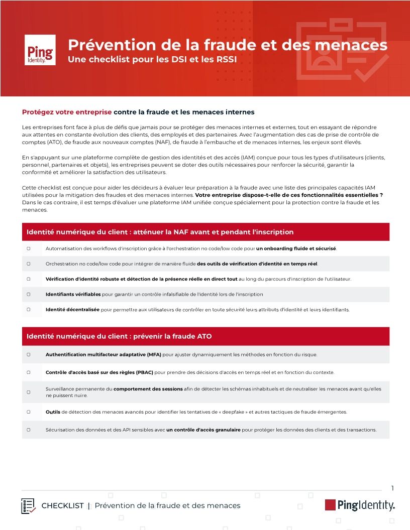 Prévention de la fraude et des menaces: Une checklist pour les DSI et les RSSI