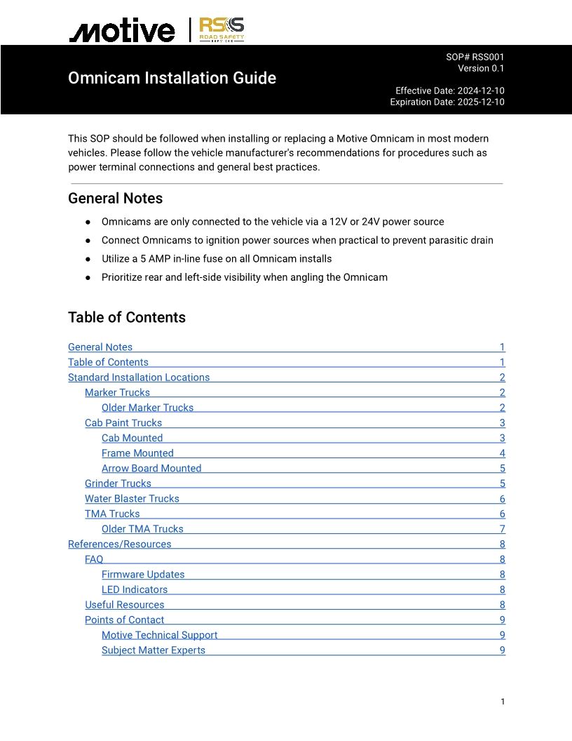RSS + Motive - AI Omnicam Installation Guide