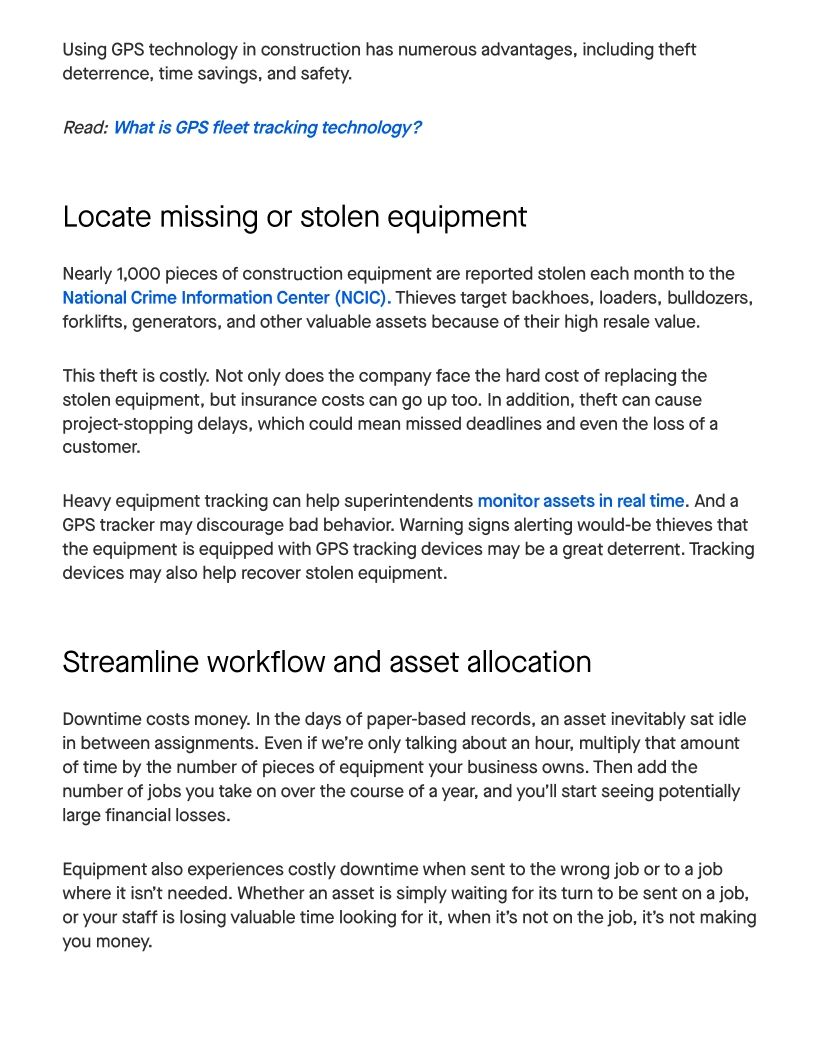 How the Construction Industry Benefits from GPS Tracking