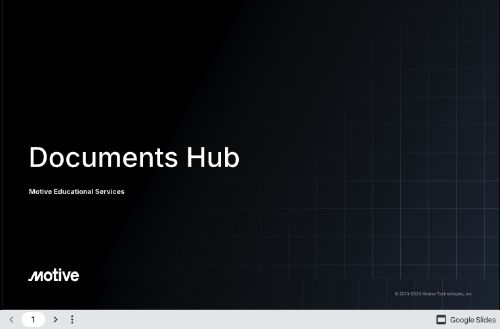 Motive - Documents Hub - Training Deck