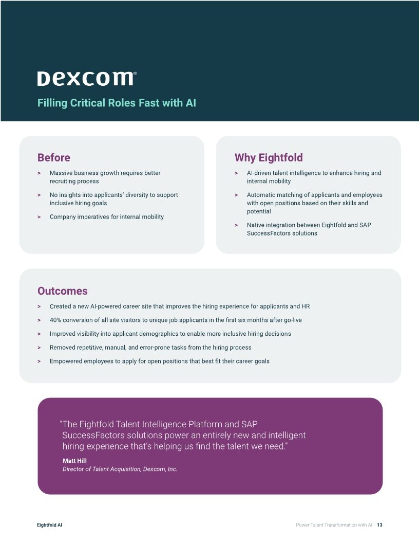 Power Talent Transformation with SAP and Eightfold