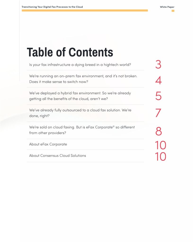 Transitioning Your Digital Fax Processes to the Cloud | White Paper