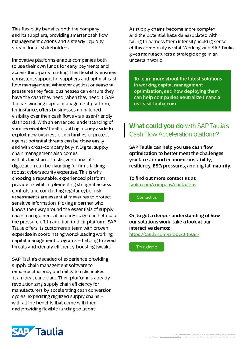 Manufacturing Article