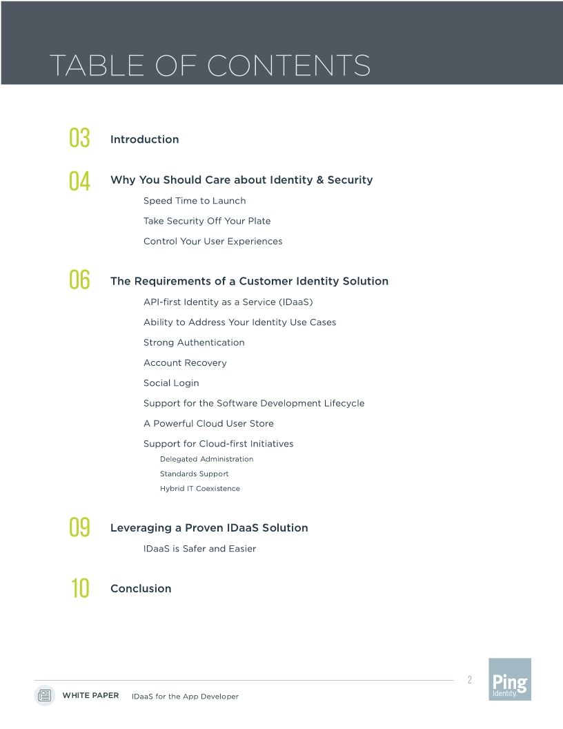 IDaaS for Developers