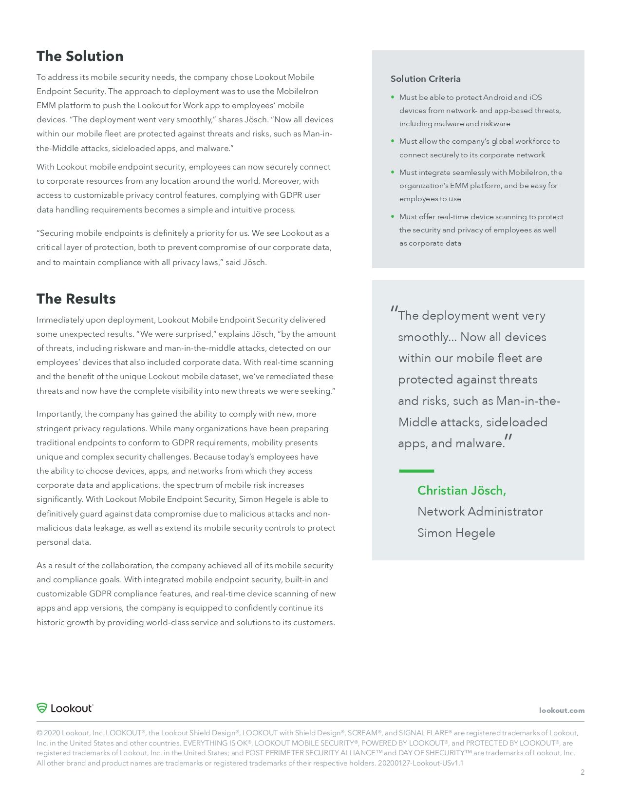 Logistics leader Simon Hegele secures mobile endpoints and establishes GDPR compliance on mobile