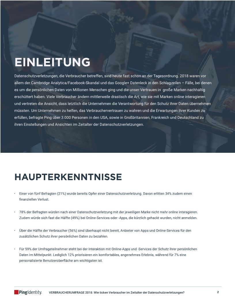 Verbraucherumfrage 2018: Wie Ticken Verbraucher im Zeitalter der Datenschutzverletzungen?
