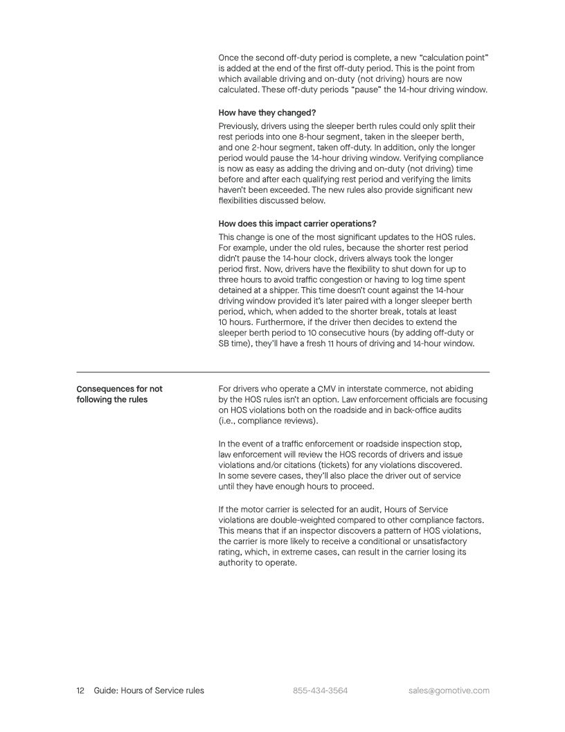 Hours of Service rules