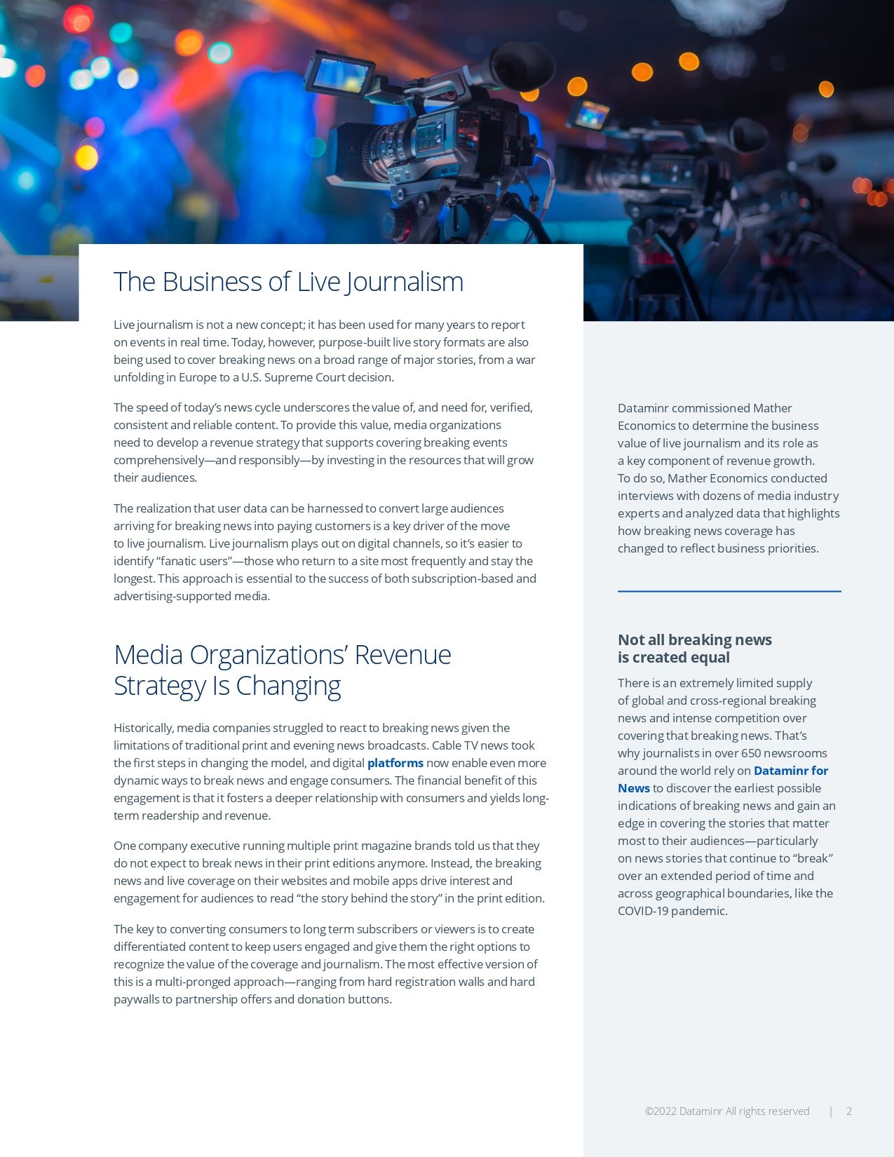 The Impact of Live Journalism on Media Revenue Strategy