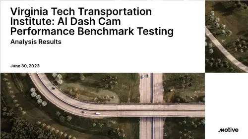 VTTI AI Dash Cam Performance Benchmark