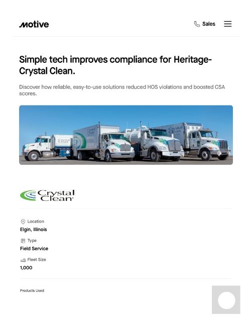 Heritage Crystal Clean | Motive