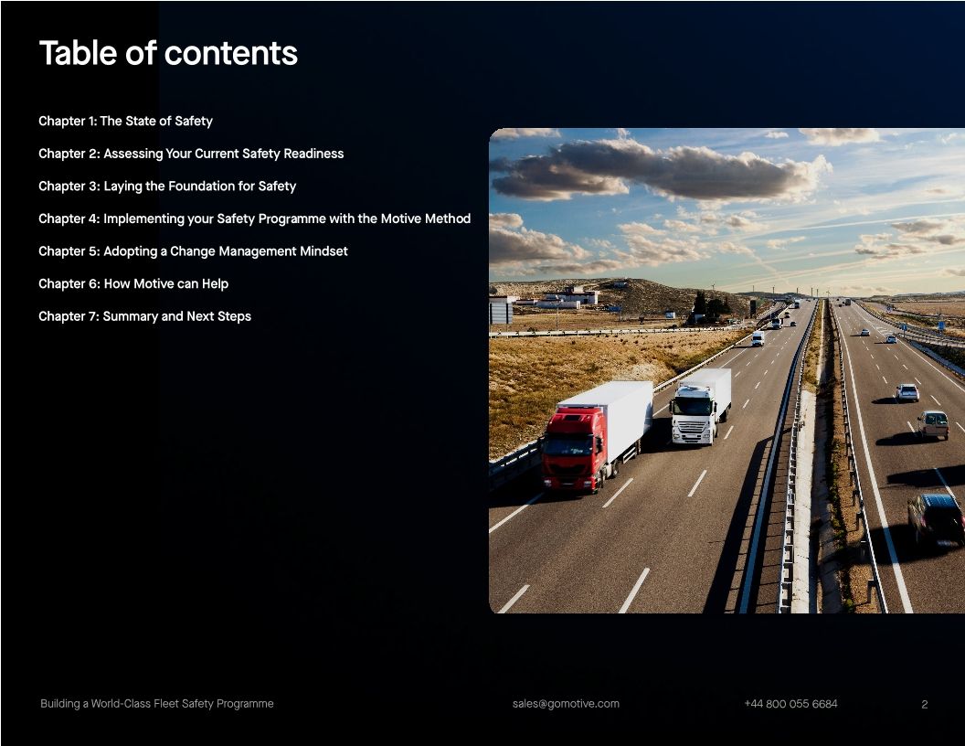 Ultimate guide to building a world-class fleet safety programme