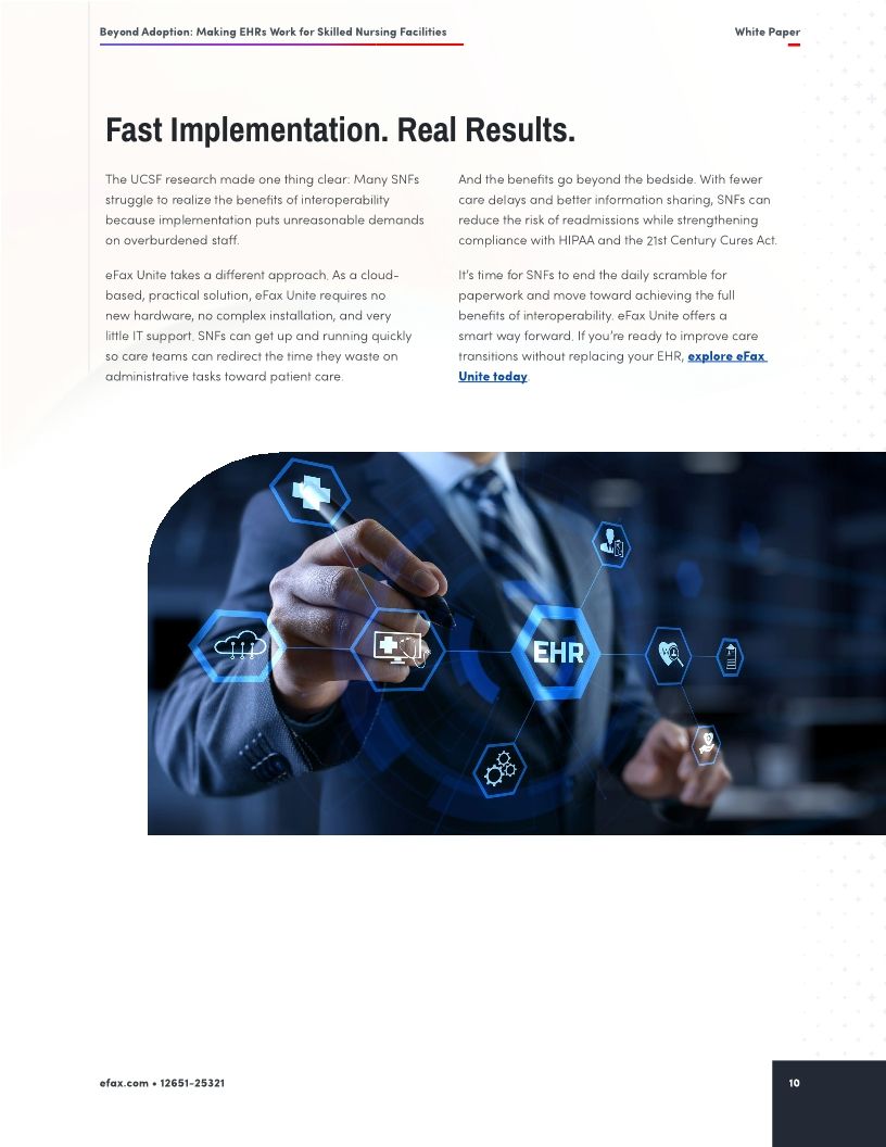 Beyond Adoption: Making EHRs Work for Skilled Nursing Facilities