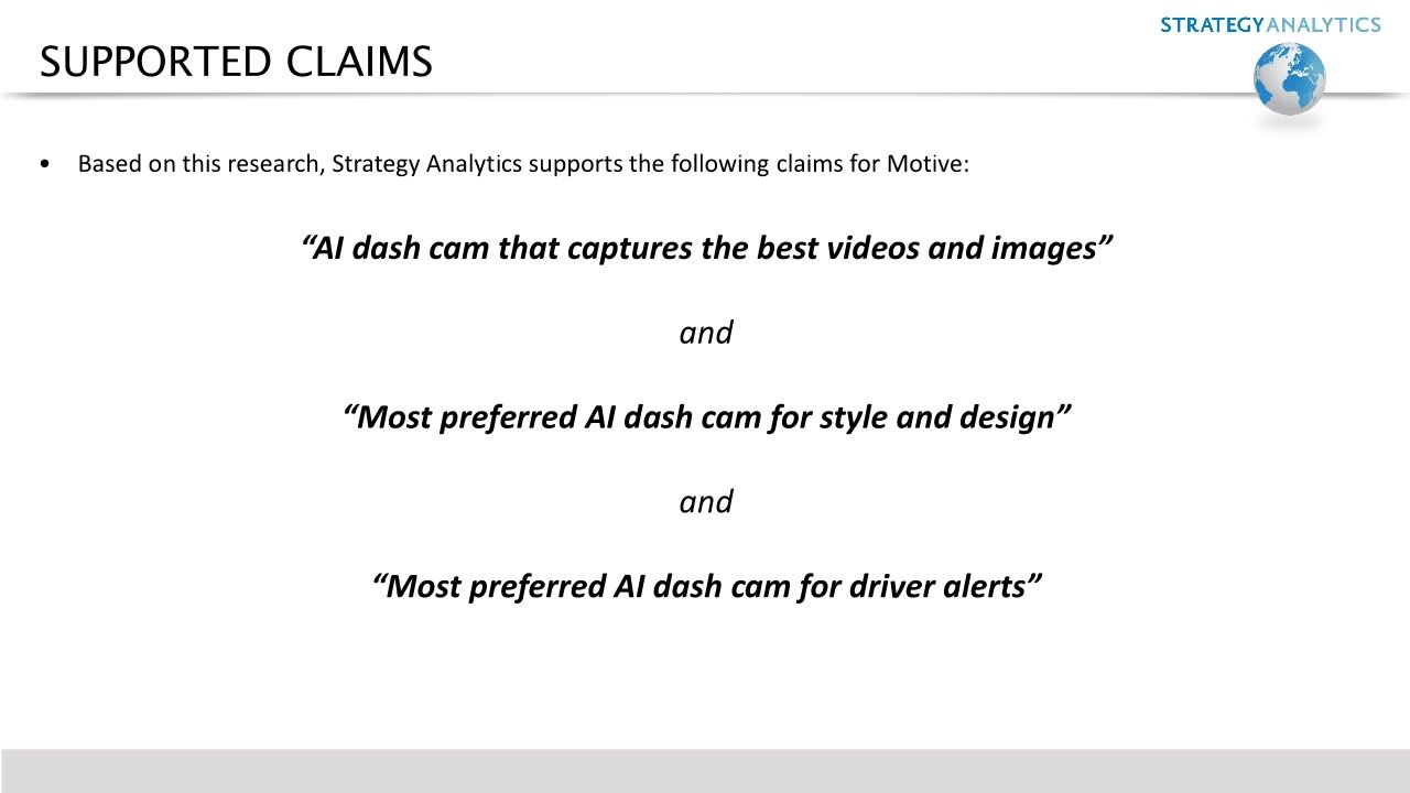 Strategy Analytics AI Dash Cam Benchmarking Report