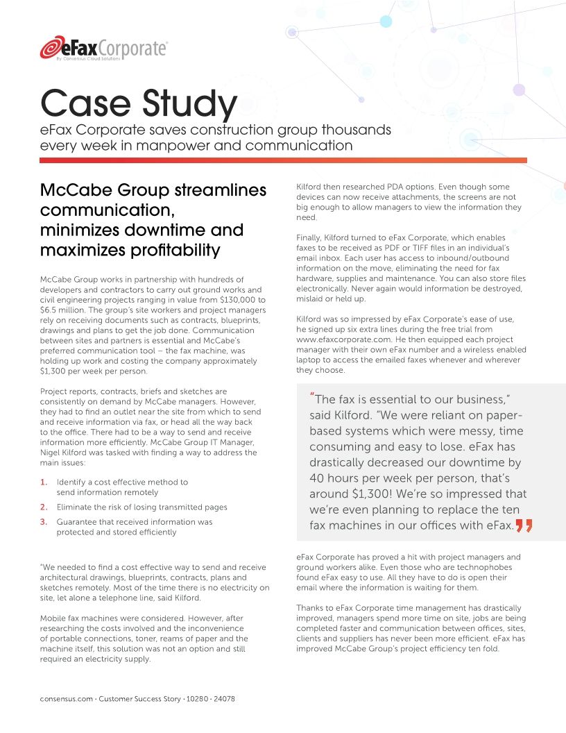 Case Study: McCabe Group