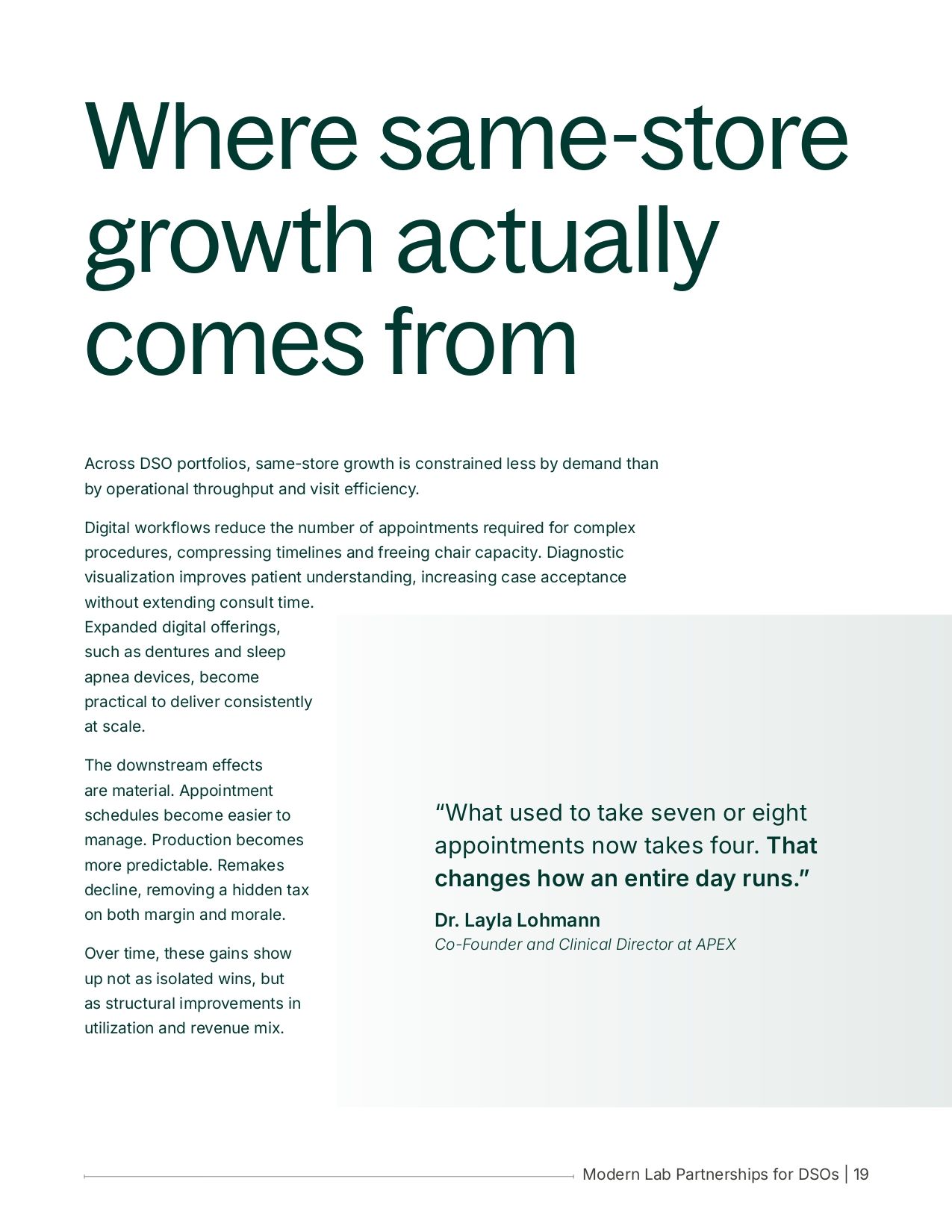 EXECUTIVE BRIEF From Dental Lab to Revenue Engine