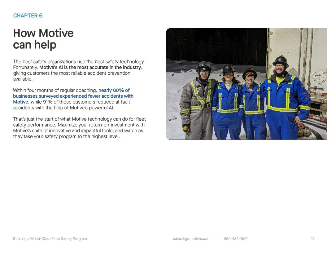 Ultimate guide to building a world-class fleet safety program