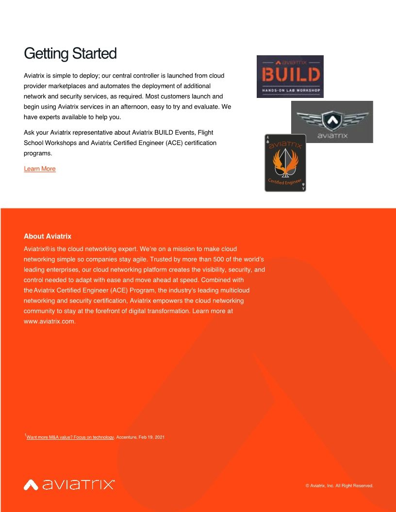 Accelerating Enterprise M&A Integrations with Aviatrix