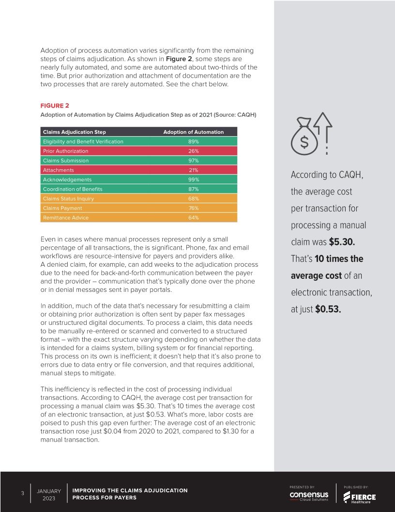 Improving the Claims Adjudication Process for Payers
