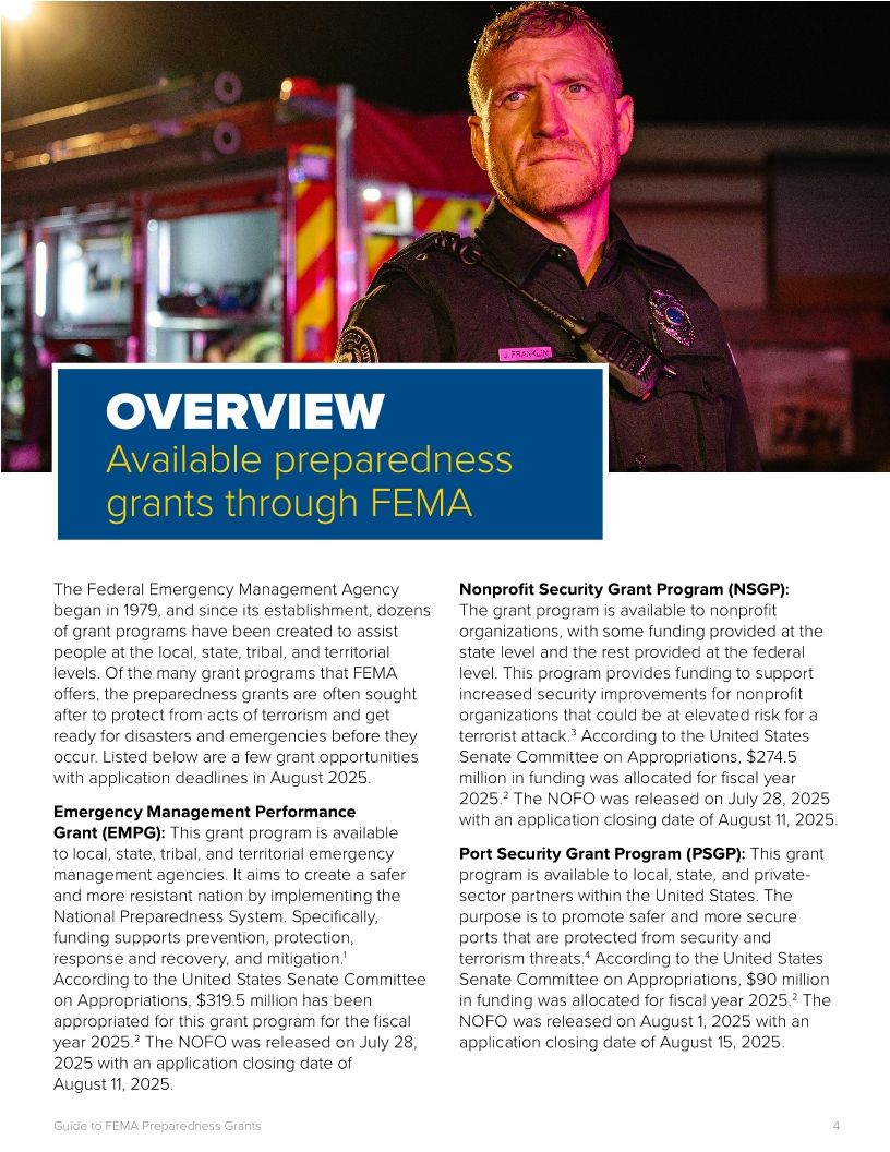 FY25 FEMA Preparedness Grant Guide